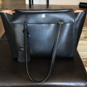 Tory Burch Black Parker Small Tote